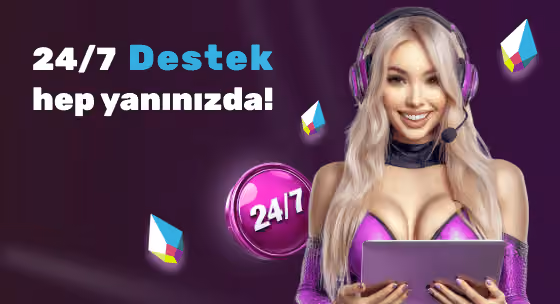 24/7 Destek hep yanınızda: kulaklıklı destek görevlisi kadın